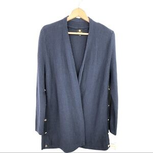JM Collection - Open Front Knit Moto Button Cardi.